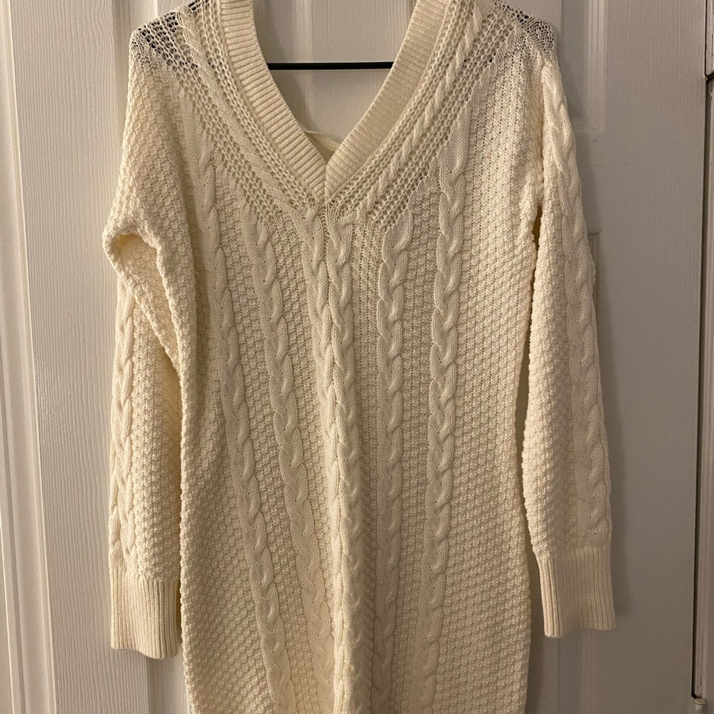 White Abercrombie Sweater Dress